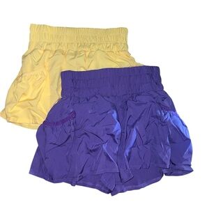 ✅New! 2 Pair of PrissyJane Athletic Shorts with Pockets Size XL Viking Colors!
